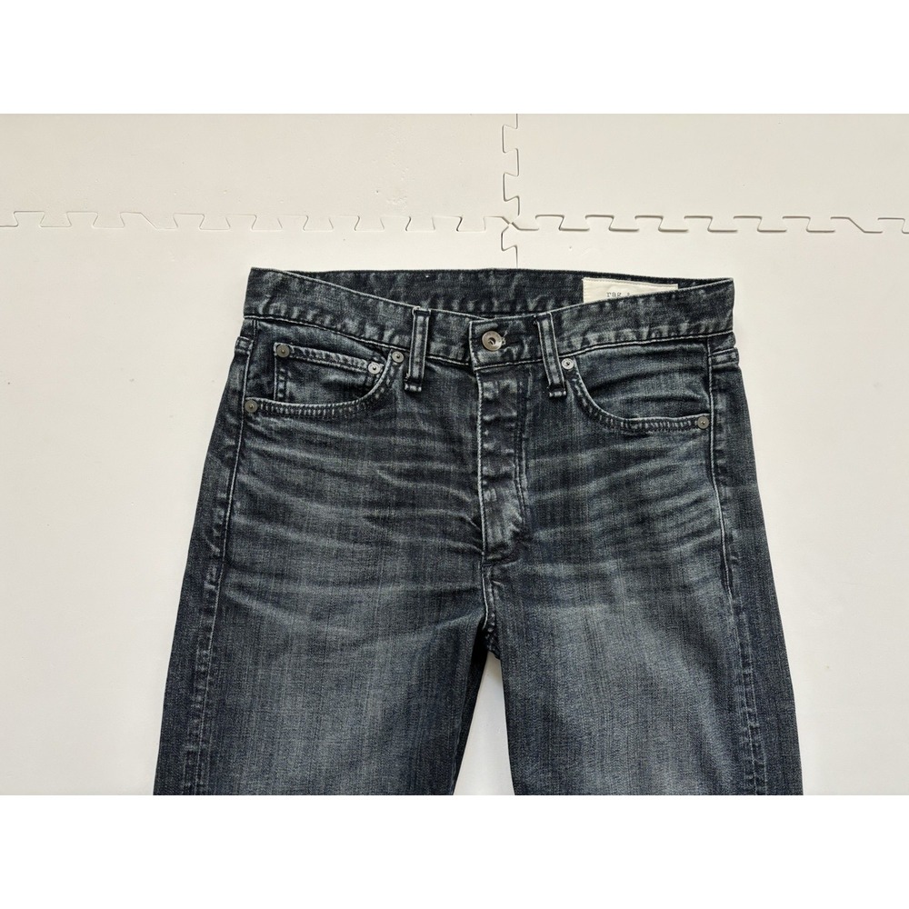 RAG & BONE Jeans Mens Fit 2 Slim Whiskered Distressed Indie- 30x32 Ainsley Dark - Picture 3 of 11